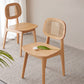 Traditional Style Dining Chair Solid Wood Cane Back Side Chair