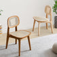 Traditional Style Dining Chair Solid Wood Cane Back Side Chair