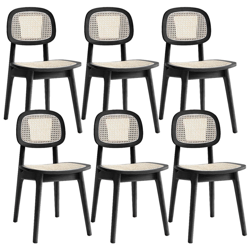 Traditional Style Dining Chair Solid Wood Cane Back Side Chair