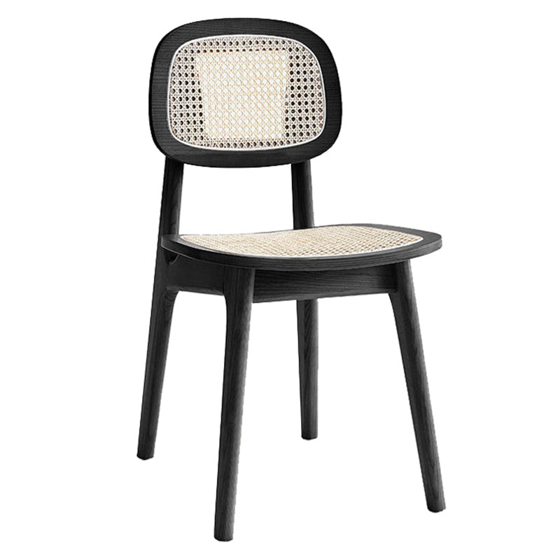 Traditional Style Dining Chair Solid Wood Cane Back Side Chair