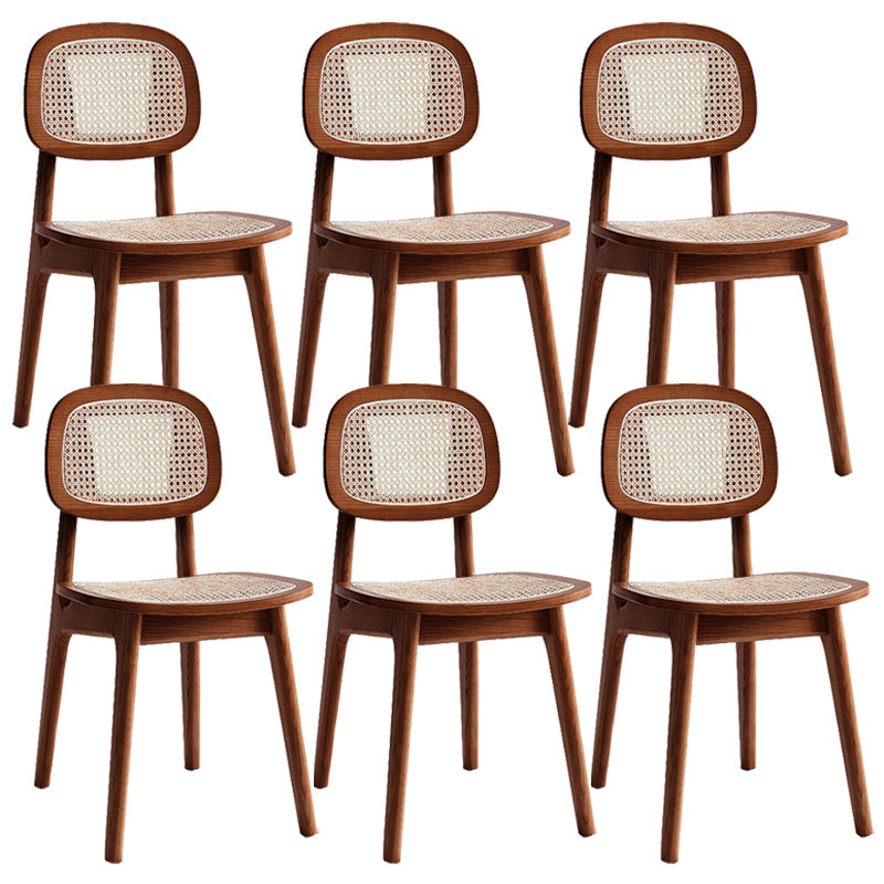 Traditional Style Dining Chair Solid Wood Cane Back Side Chair