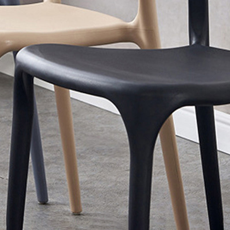 Chaises de salle à manger à dos ouvert empilables