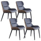 Industrial Dining Accent Chair Upholstered Side Chair for Home Gray-Blue 4 Piece Set Clearhalo 'Dining Chairs' 'Dining Tables & Seating' 'dining_chair' 'furn' 'furn_dining_chair' 'Furniture' 'Kitchen & Dining Furniture' 6104455