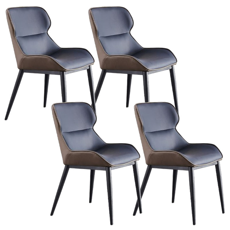Industrial Dining Accent Chair Upholstered Side Chair for Home Gray-Blue 4 Piece Set Clearhalo 'Dining Chairs' 'Dining Tables & Seating' 'dining_chair' 'furn' 'furn_dining_chair' 'Furniture' 'Kitchen & Dining Furniture' 6104455