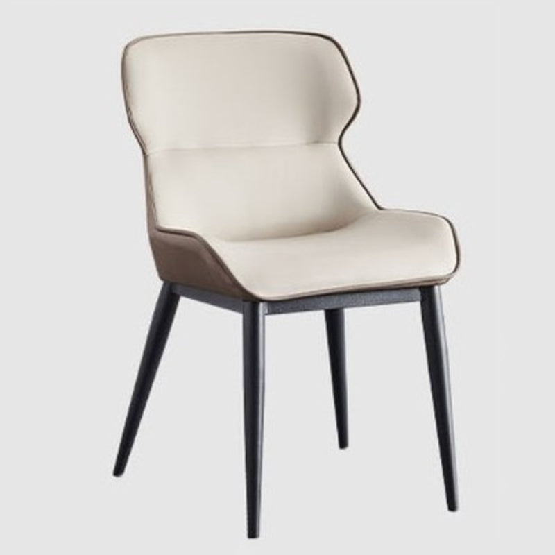 Industrial Dining Accent Chair Upholstered Side Chair for Home Gray-White 1 Piece Clearhalo 'Dining Chairs' 'Dining Tables & Seating' 'dining_chair' 'furn' 'furn_dining_chair' 'Furniture' 'Kitchen & Dining Furniture' 6104461