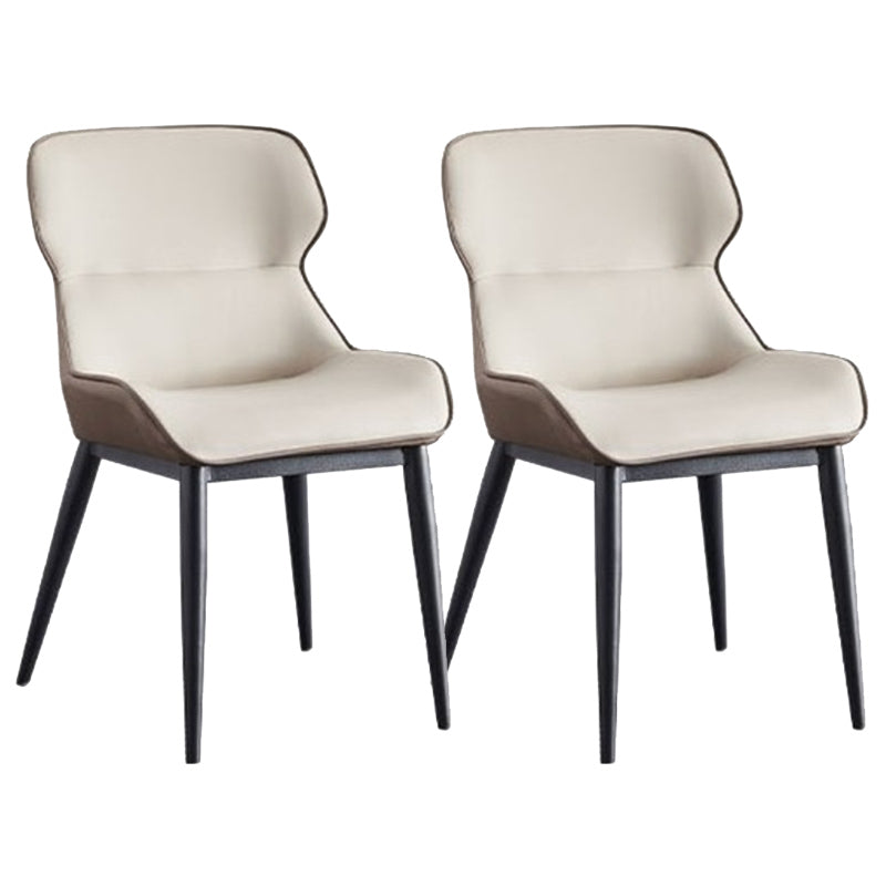 Industrial Dining Accent Chair Upholstered Side Chair for Home Gray-White 2 Piece Set Clearhalo 'Dining Chairs' 'Dining Tables & Seating' 'dining_chair' 'furn' 'furn_dining_chair' 'Furniture' 'Kitchen & Dining Furniture' 6104463