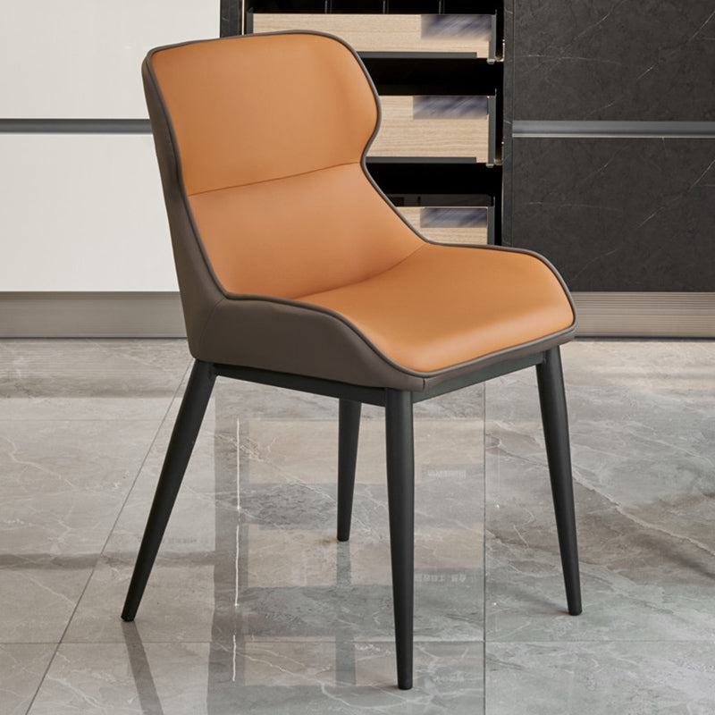 Industrial Dining Accent Chair Upholstered Side Chair for Home Gray-Orange 1 Piece Clearhalo 'Dining Chairs' 'Dining Tables & Seating' 'dining_chair' 'furn' 'furn_dining_chair' 'Furniture' 'Kitchen & Dining Furniture' 6104470