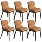 Industrial Dining Accent Chair Upholstered Side Chair for Home Gray-Orange 6 Piece Set Clearhalo 'Dining Chairs' 'Dining Tables & Seating' 'dining_chair' 'furn' 'furn_dining_chair' 'Furniture' 'Kitchen & Dining Furniture' 6104473