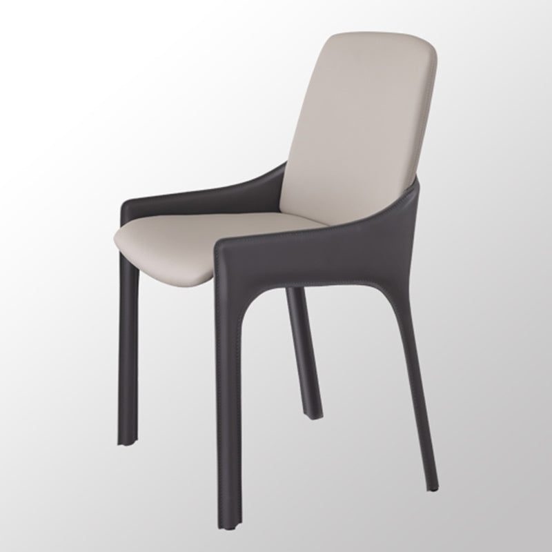 Sillas de comedor de brazo de cuero sintético