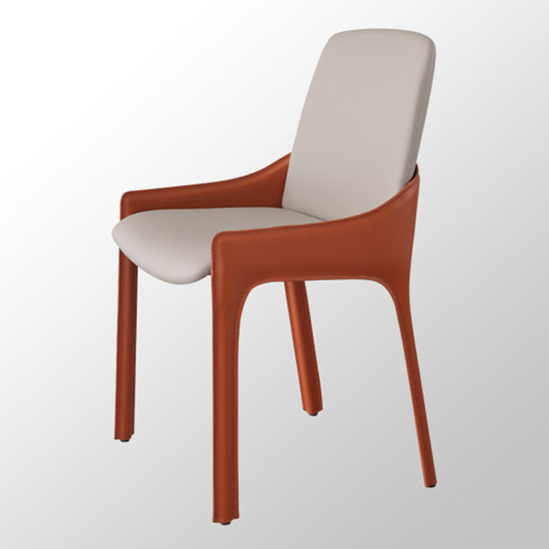 Sillas de comedor de brazo de cuero sintético