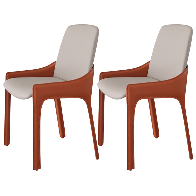 Sillas de comedor de brazo de cuero sintético