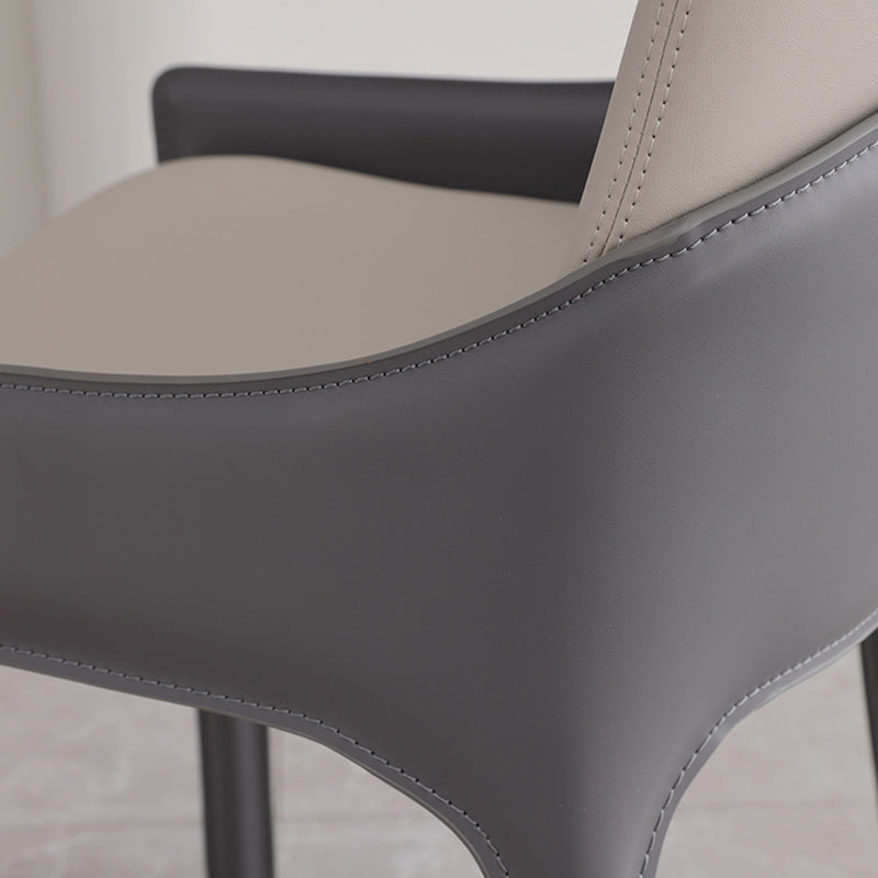 Sillas de comedor de brazo de cuero sintético