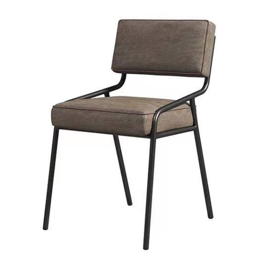 Silla lateral de estilo industrial silla de comedor abierta con pata de metal