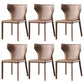 Faux Leather Wingback Side Chair Modern Armless Dining Chairs