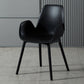 Scandinavian Style Arm Dining Chairs Plastic Home Dining Side Chair