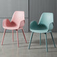 Scandinavian Style Arm Dining Chairs Plastic Home Dining Side Chair