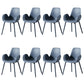 Scandinavian Style Arm Dining Chairs Plastic Home Dining Side Chair