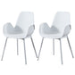 Scandinavian Style Arm Dining Chairs Plastic Home Dining Side Chair