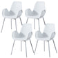 Scandinavian Style Arm Dining Chairs Plastic Home Dining Side Chair