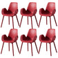 Scandinavian Style Arm Dining Chairs Plastic Home Dining Side Chair