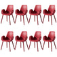 Scandinavian Style Arm Dining Chairs Plastic Home Dining Side Chair