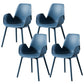 Scandinavian Style Arm Dining Chairs Plastic Home Dining Side Chair