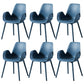 Scandinavian Style Arm Dining Chairs Plastic Home Dining Side Chair
