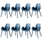 Scandinavian Style Arm Dining Chairs Plastic Home Dining Side Chair