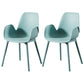 Scandinavian Style Arm Dining Chairs Plastic Home Dining Side Chair