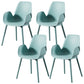 Scandinavian Style Arm Dining Chairs Plastic Home Dining Side Chair
