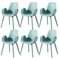 Scandinavian Style Arm Dining Chairs Plastic Home Dining Side Chair