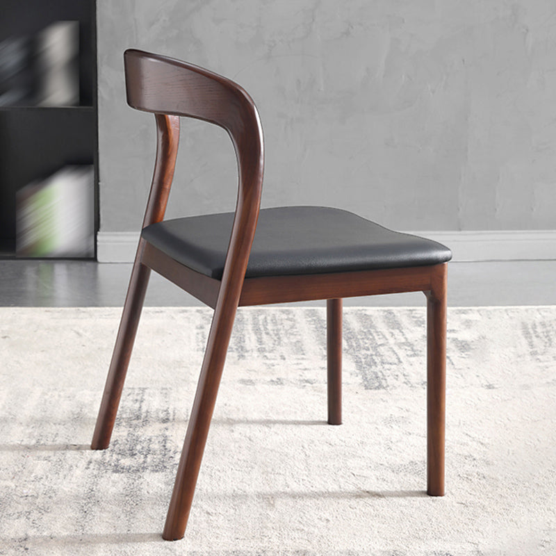 Traditional Solid Wood Dining Chairs Open Back Armless Dining Chairs