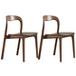 Traditional Solid Wood Dining Chairs Open Back Armless Dining Chairs