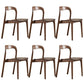 Traditional Solid Wood Dining Chairs Open Back Armless Dining Chairs