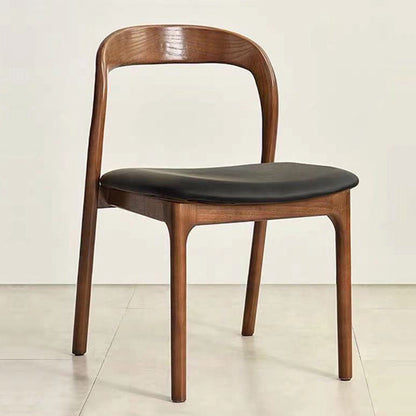 Traditional Solid Wood Dining Chairs Open Back Armless Dining Chairs
