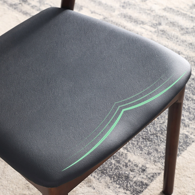 Traditional Solid Wood Dining Chairs Open Back Armless Dining Chairs