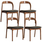 Traditional Solid Wood Dining Chairs Open Back Armless Dining Chairs