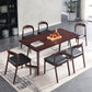 Traditional Solid Wood Dining Chairs Open Back Armless Dining Chairs
