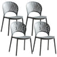 Stapelbare armloze eetkamerstoel Scandinavische plastic eetkamerstoelen