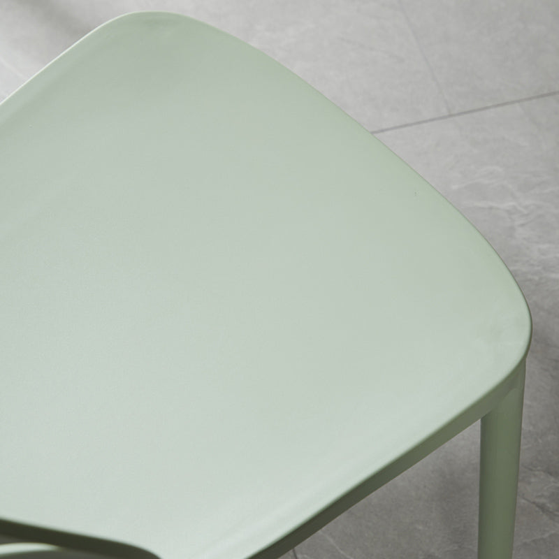 Stapelbare armloze eetkamerstoel Scandinavische plastic eetkamerstoelen