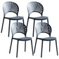 Stapelbare armloze eetkamerstoel Scandinavische plastic eetkamerstoelen