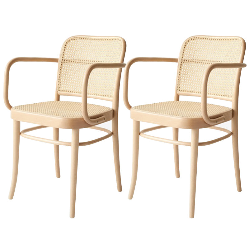 Traditional Dining Chair Solid Wood Cane Back Dining Room Chair