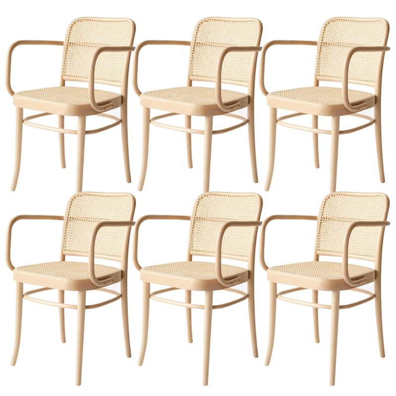 Traditional Dining Chair Solid Wood Cane Back Dining Room Chair