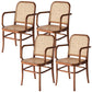 Traditional Dining Chair Solid Wood Cane Back Dining Room Chair