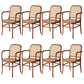 Traditional Dining Chair Solid Wood Cane Back Dining Room Chair