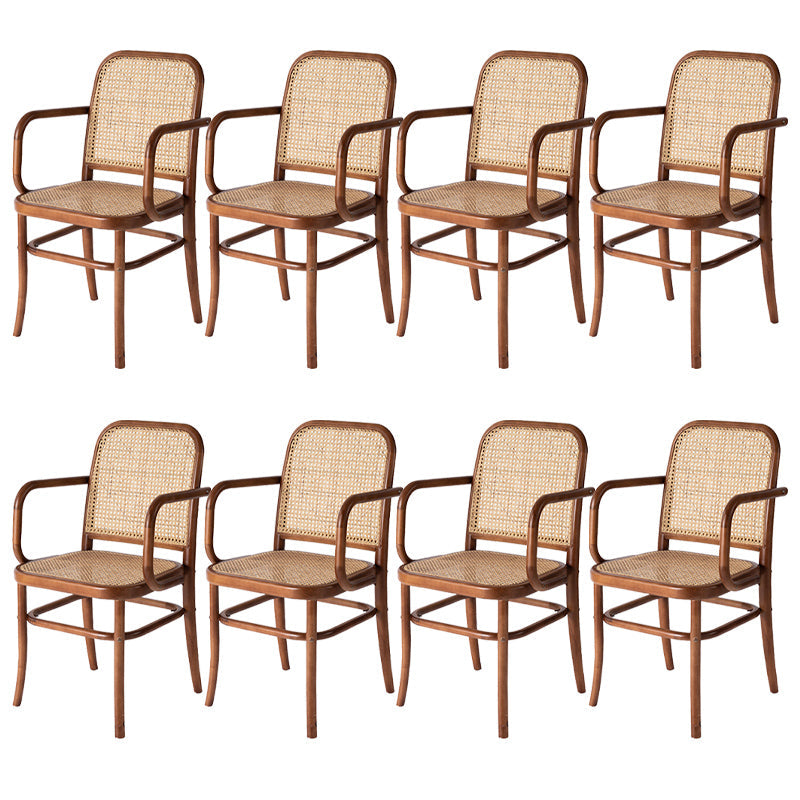 Traditional Dining Chair Solid Wood Cane Back Dining Room Chair