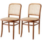 Traditional Dining Chair Solid Wood Cane Back Dining Room Chair