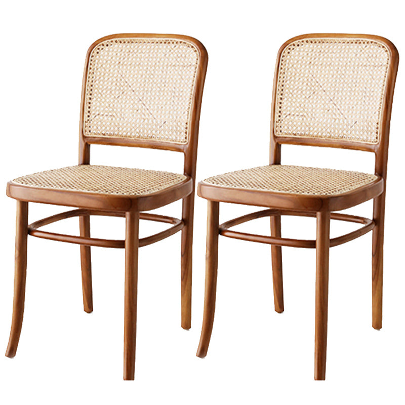 Traditional Dining Chair Solid Wood Cane Back Dining Room Chair