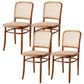 Traditional Dining Chair Solid Wood Cane Back Dining Room Chair