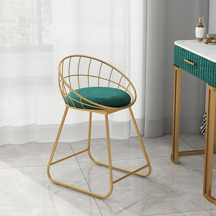 Stoffen eetkamerstoel Scandinavische open rugloze eetkamerstoelen